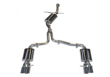 AWE Tuning Audi B8 A4 Touring Edition Exhaust - Quad Tip Polished Silver Tips - Does Not Fit Cabrio AWE Tuning Catback  AXOPROS