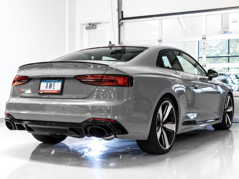 AWE Tuning Audi B9 RS 5 Sportback Touring Edition Exhaust-Non Resonated- Diamond Black RS Style Tips AWE Tuning Catback  AXOPROS