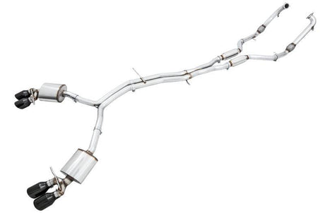 AWE Tuning Audi B9 S4 Touring Edition Exhaust - Non-Resonated (Black 102mm Tips) AWE Tuning Catback  AXOPROS