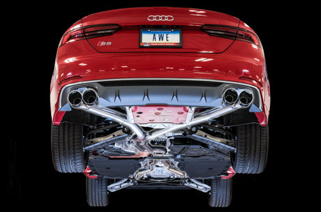 AWE Tuning Audi B9 S5 Coupe 3.0T Track Edition Exhaust - Diamond Black Tips (102mm) AWE Tuning Catback  AXOPROS