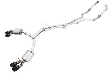 AWE Tuning Audi B9 S5 Sportback Touring Edition Exhaust - Non-Resonated (Black 102mm Tips) AWE Tuning Catback  AXOPROS