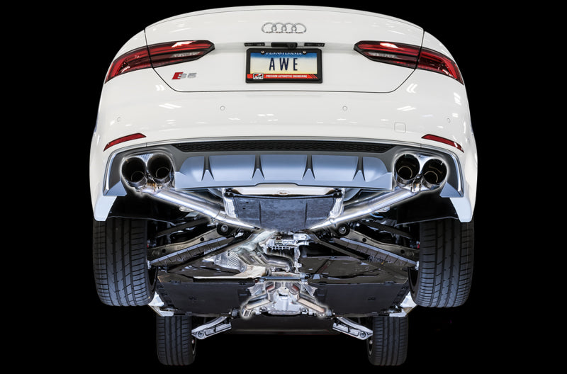 AWE Tuning Audi B9 S5 Sportback Track Edition Exhaust - Non-Resonated (Black 102mm Tips) AWE Tuning Catback  AXOPROS