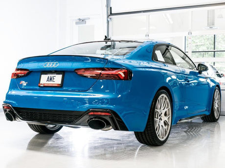 AWE Tuning Audi B9.5 RS5 Sportback Non-Resonated Touring Edition Exhaust - RS-Style Diamond Blk Tips AWE Tuning Catback  AXOPROS
