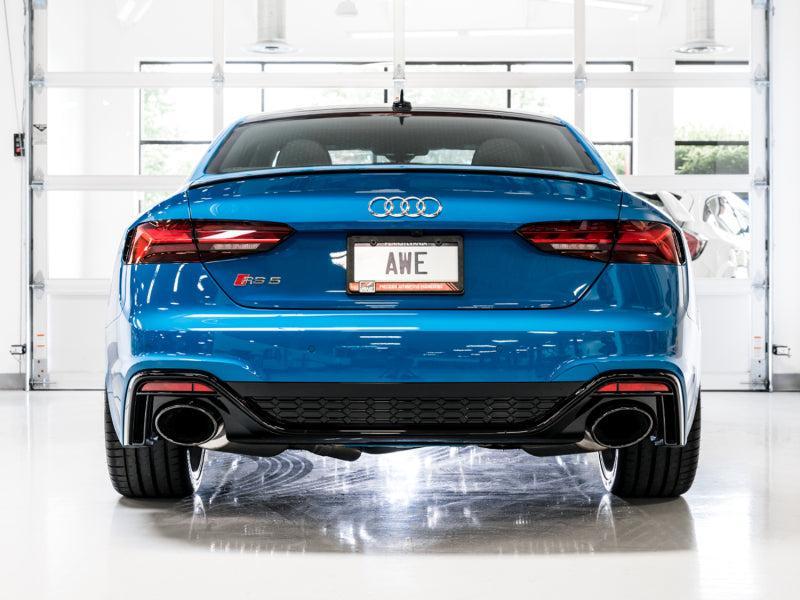 AWE Tuning Audi B9.5 RS5 Sportback Non-Resonated Touring Edition Exhaust - RS-Style Diamond Blk Tips AWE Tuning Catback  AXOPROS