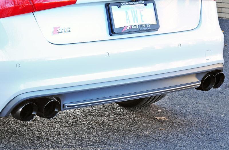 AWE Tuning Audi C7 / C7.5 S6 4.0T Touring Edition Exhaust - Diamond Black Tips AWE Tuning Catback  AXOPROS