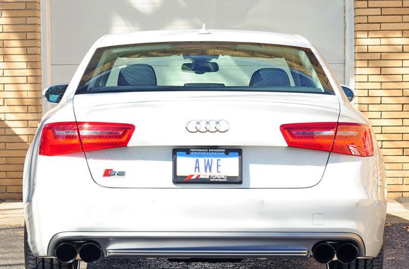 AWE Tuning Audi C7 / C7.5 S6 4.0T Track Edition Exhaust - Diamond Black Tips AWE Tuning Catback  AXOPROS