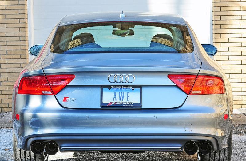 AWE Tuning Audi C7 / C7.5 S7 4.0T Track Edition Exhaust - Diamond Black Tips AWE Tuning Catback  AXOPROS