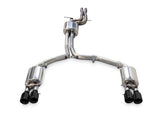 AWE Tuning Audi C7.5 A7 3.0T Touring Edition Exhaust - Quad Outlet Diamond Black Tips AWE Tuning Catback  AXOPROS