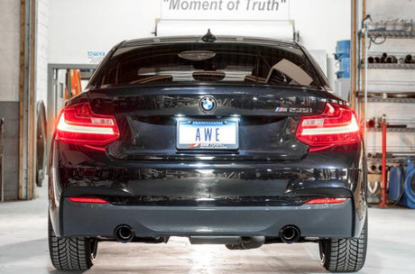 AWE Tuning BMW F22 M235i / M240i Touring Edition Axle-Back Exhaust - Diamond Black Tips (102mm) AWE Tuning Axle Back  AXOPROS