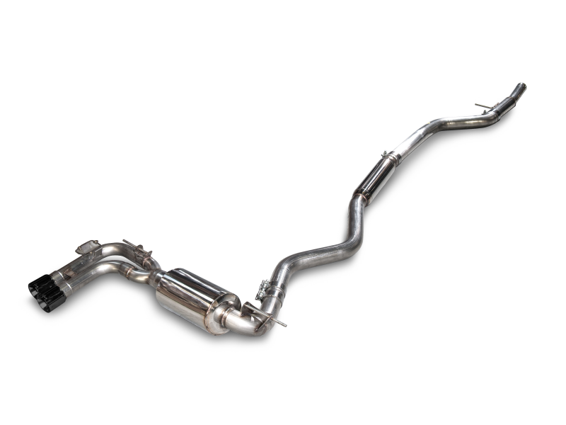 AWE Tuning BMW F3X 28i / 30i Touring Edition Axle-Back Exhaust Single Side - 80mm Black Tips AWE Tuning Axle Back  AXOPROS