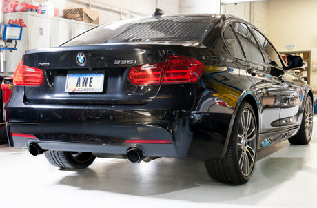 AWE Tuning BMW F3X 335i/435i Touring Edition Axle-Back Exhaust - Diamond Black Tips (102mm) AWE Tuning Axle Back  AXOPROS
