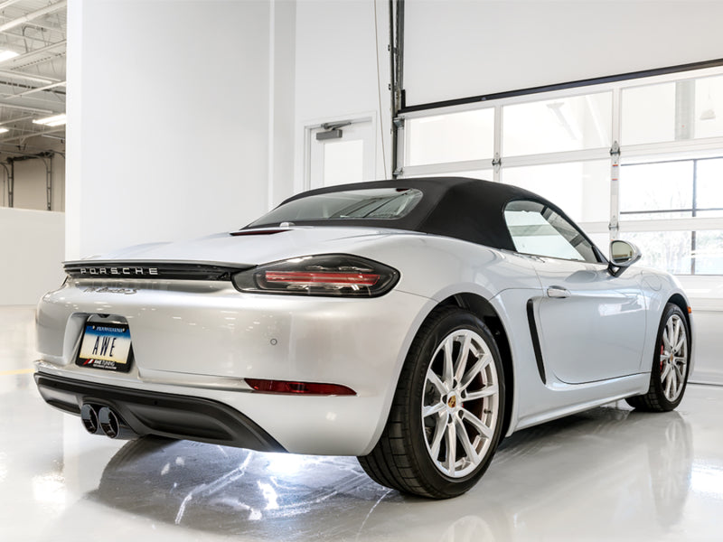 AWE Tuning Porsche 718 Boxster / Cayman Track Edition Exhaust - Diamond Black Tips AWE Tuning Catback  AXOPROS