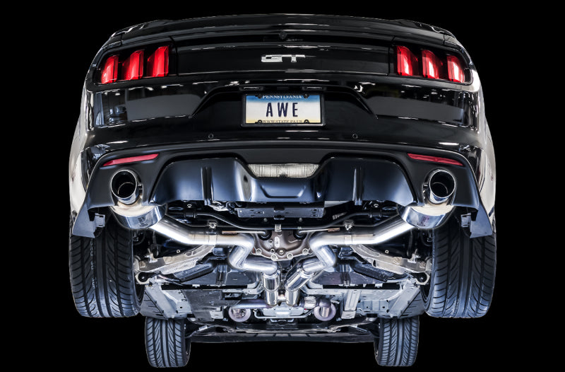 AWE Tuning S550 Mustang GT Cat-back Exhaust - Touring Edition (Chrome Silver Tips) AWE Tuning Catback  AXOPROS