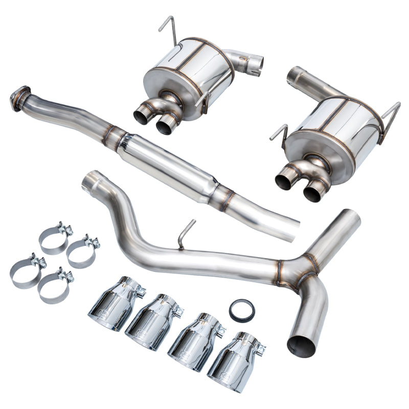 AWE Tuning Subaru STI VA / WRX GV / STI GV Sedan Touring Edition Exhaust - Chrome Silver Tip (102mm) AWE Tuning Catback  AXOPROS