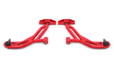 BMR 10-14 Ford Mustang / Shelby GT500 Non-Adj. Lower A-Arms (Poly/Delrin) - Red BMR Suspension Control Arms  AXOPROS