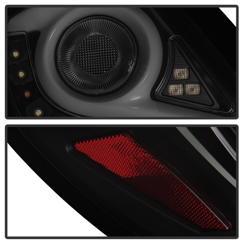 Spyder 16-18 Honda Civic 4 Door Light Bar LED Tail Lights - Black Smoke (ALT-YD-HC164D-LB-BSM) SPYDER Tail Lights  AXOPROS