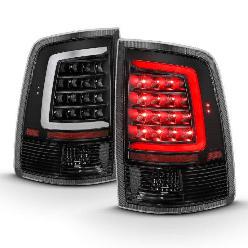 ANZO 2009-2018 Dodge Ram 1500 LED Taillight Plank Style Black w/Clear Lens ANZO Tail Lights  AXOPROS