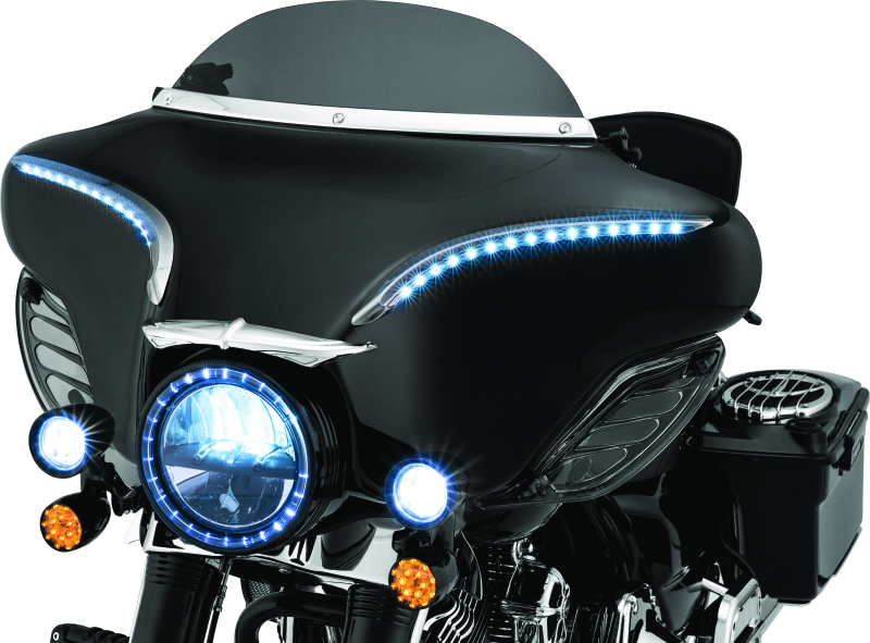 Kuryakyn Smooth Windshield Trim 96-13 Touring Chrome Kuryakyn Exterior Trim  AXOPROS