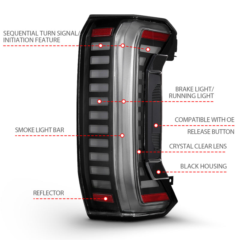 ANZO 22-24 Toyota Tundra (Does Not Fit LED Seq. Models) Z-Series Full LED Tail Lights - Pair ANZO Tail Lights  AXOPROS