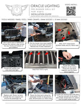 Oracle Pre-Runner Style LED Grille Kit for Jeep Gladiator JT - Amber ORACLE Lighting Light Strip LED  AXOPROS