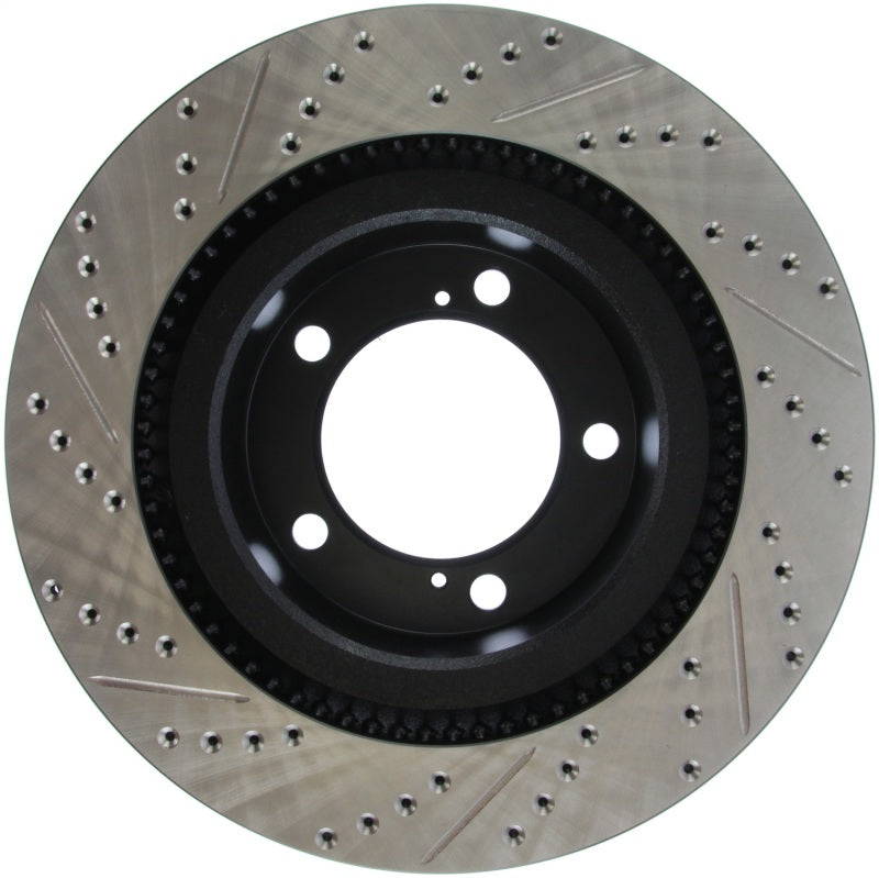 StopTech 07-09 Toyota Tundra / 08-09 Toyota Sequoia Front Left Slotted & Drilled Rotor Stoptech Brake Rotors - Slot & Drilled  AXOPROS