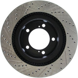 StopTech 07-09 Toyota Tundra / 08-09 Toyota Sequoia Front Left Slotted & Drilled Rotor Stoptech Brake Rotors - Slot & Drilled  AXOPROS