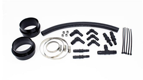 Torque Solution Turbo Inlet Hose Black (Recirc): 02-07 WRX / 04-20 STI / 05-09 Legacy GT (3in Inlet) Torque Solution Hoses  AXOPROS