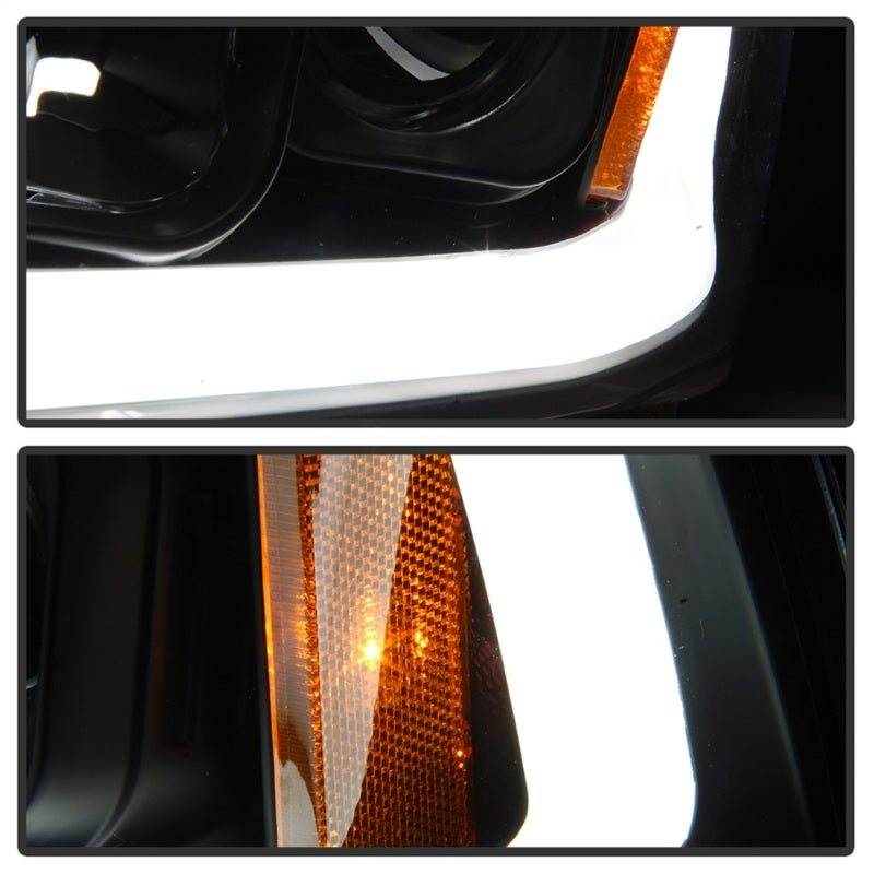 Spyder Dodge Charger 06-10 Projector Headlights - LED Light Bar - Black PRO-YD-DCH05V2-LB-BK SPYDER Headlights  AXOPROS