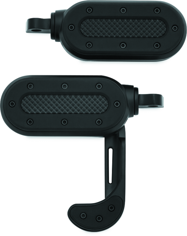 Kuryakyn Heavy Industry Switchblade With Adapter Satin Black Kuryakyn Footpegs  AXOPROS