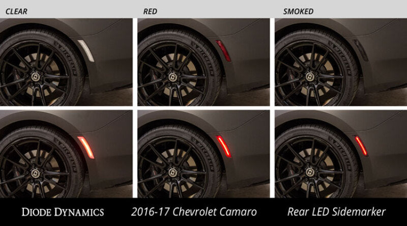 Diode Dynamics 16-21 Chevrolet Camaro LED Sidemarkers Smoked (set) Diode Dynamics Light Accessories and Wiring  AXOPROS