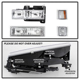 Xtune Chevy Suburban 94-98 Headlights w/ Corner & Parking Lights 8pcs Chrome HD-JH-CCK88-AM-C-SET SPYDER Headlights  AXOPROS