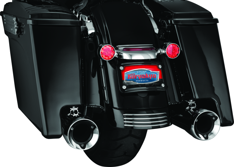 Kuryakyn Curved License Plate Mount Black Kuryakyn License Plate Relocation  AXOPROS
