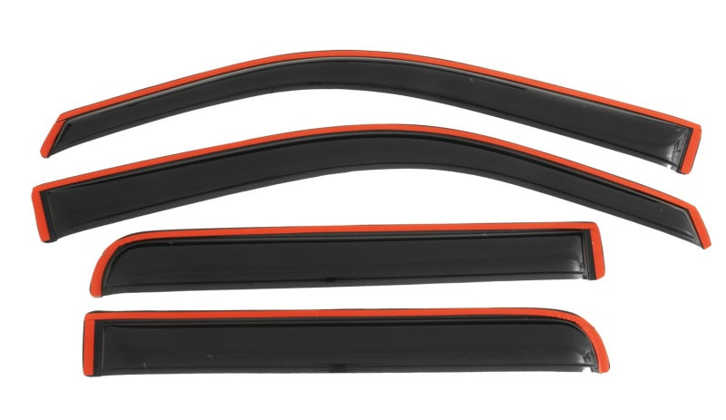 AVS 09-14 Ford F-150 Supercrew Ventvisor In-Channel Front & Rear Window Deflectors 4pc - Smoke AVS Wind Deflectors  AXOPROS