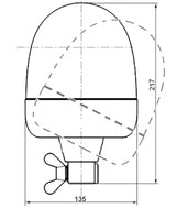 Hella Rota Compact 12V Amber Lens Beacon w/ Flexible Pole Mount Hella Work Lights  AXOPROS