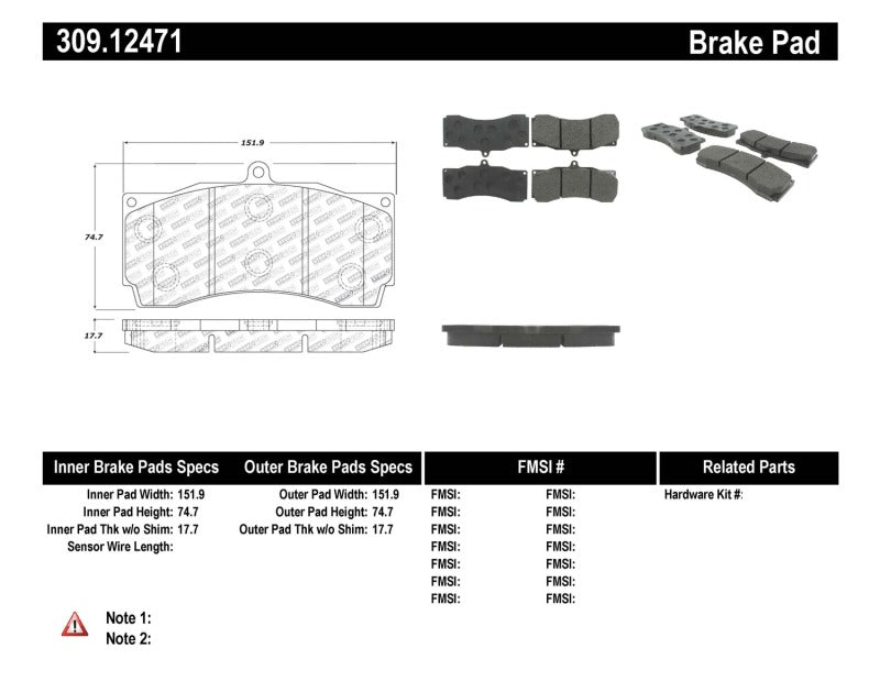 StopTech Performance Brake Pads Stoptech Brake Pads - Performance  AXOPROS