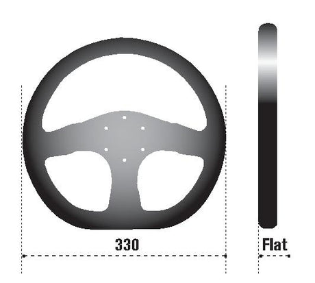 Sparco Steering Wheel Ring L360 Leather Black SPARCO Steering Wheels  AXOPROS