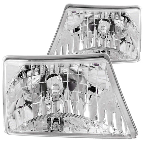 ANZO 1998-2000 Ford Ranger Crystal Headlights Chrome ANZO Headlights  AXOPROS