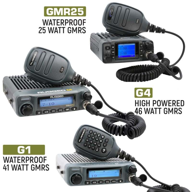 Rugged Radios Jeep Wrangler JL/JLU/Gladiator JT 2-Way GMRS Radio Kit 41 Watt - G1 Waterproof Rugged Radios Radio Communications  AXOPROS