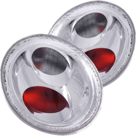ANZO ANZO 1998-2005 Volkswagen Beetle Taillights Chrome Tail Lights aftermarket performance part