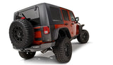 Bushwacker 07-18 Jeep Wrangler Unlimited Flat Style Flares 4pc 4-Door Sport Utility Only - Black Bushwacker Fender Flares  AXOPROS
