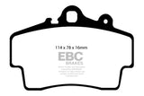 EBC 97-99 Porsche Boxster (Cast Iron Rotors only) 2.5 Yellowstuff Front Brake Pads EBC Brake Pads - Performance  AXOPROS
