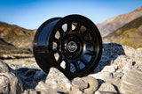 ICON Hulse 17 X 8.5 6 X 5.5 0mm Offset 4.75in BS Double Black ICON Wheels - Cast  AXOPROS