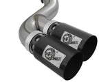 aFe Rebel XD 4in SS DPF-Back Exhaust 17-18 Ford Diesel Trucks V8-6.7L (td) w/ Dual Black Tips aFe DPF Back  AXOPROS