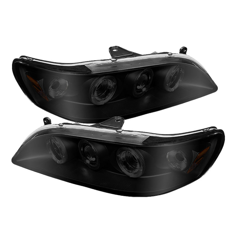 Spyder Honda Accord 98-02 1PC Projector Headlights LED Halo Amber Reflctr Blk PRO-YD-HA98-AM-BK SPYDER Headlights  AXOPROS