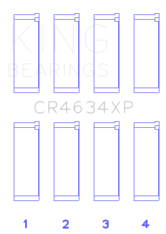 King Hyundai G4KF Connecting Rod Bearing Set - Size +0.25mm King Engine Bearings Bearings  AXOPROS