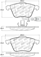 StopTech Performance 08-13 Audi TT Quattro / 12 VW Golf R Front Brake Pads Stoptech Brake Pads - Performance  AXOPROS
