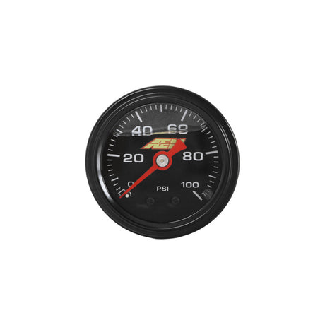 AEM AEM 0-100 PSI Liquid Filled Mechanical Pressure Gauge - 1/8 NPT Gauges aftermarket performance part