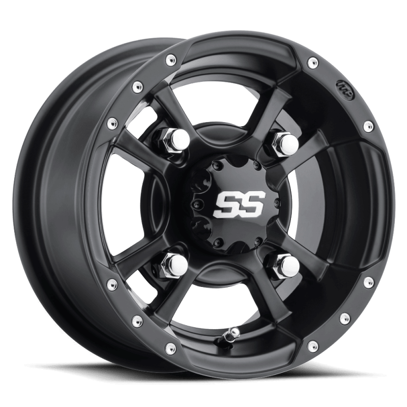 ITP SS 112 9x8 / 4x110 BP / 3+5 Offset Black Wheel ITP Wheels - Cast  AXOPROS