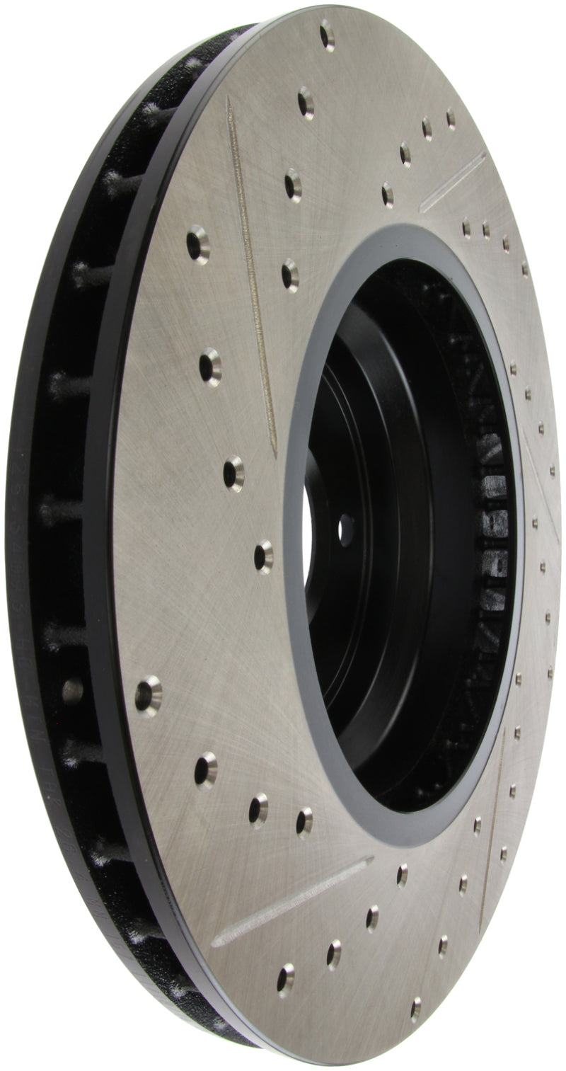 StopTech 07-09 BMW 335 (E90/E92/E93) Slotted & Drilled Left Front Rotor Stoptech Brake Rotors - Slot & Drilled  AXOPROS
