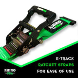 Rhino USA Utv Wheel Chock Tie-Down Kit (2-Wheel Kit) (Green) Rhino USA Cargo Tie-Downs  AXOPROS